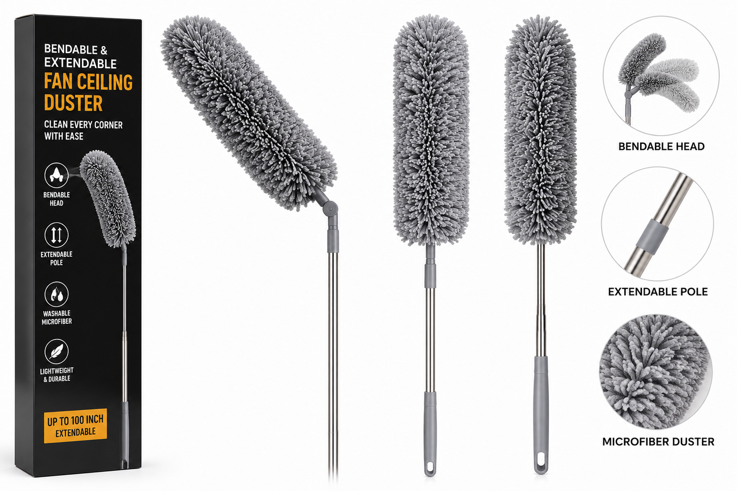 Premium Bendable & Extendable Ceiling Duster