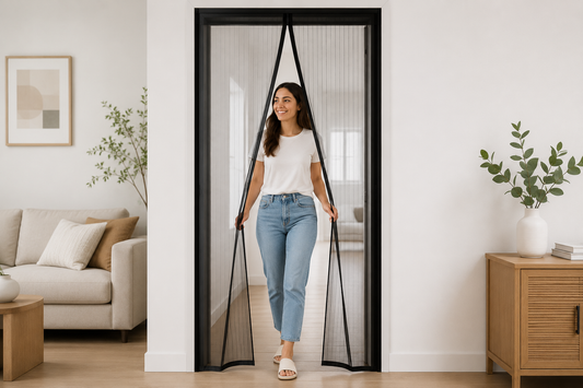 Premium Magnetic Screen Door – Hands-Free Mesh Curtain | Easy Installation | Keep Bugs Out